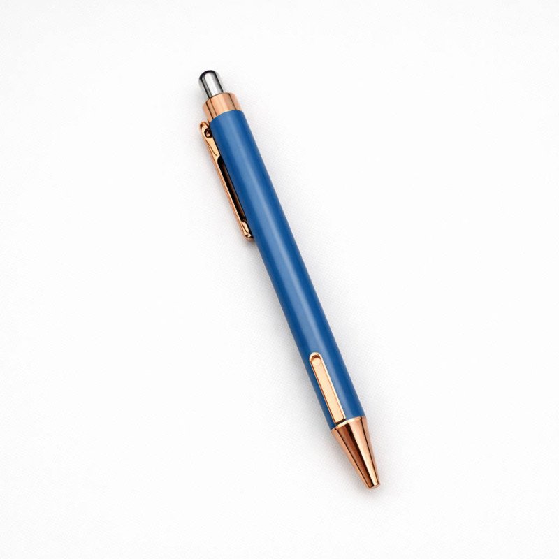 Bolígrafo Metálico Azul con Dorado | Ejecutivo Premium