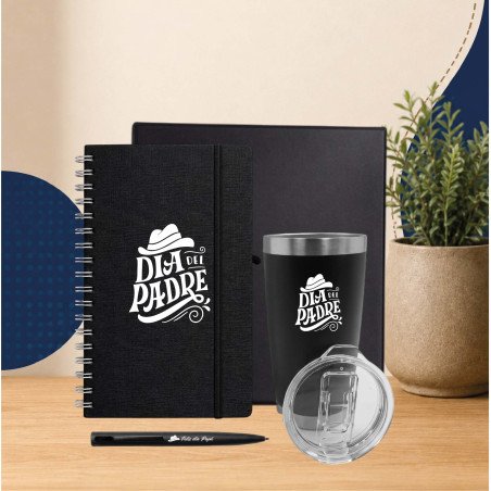 Kit Día del Padre con Termo, Libreta y Bolígrafo Negro | Regalo Elegante %shop-name%%separator%