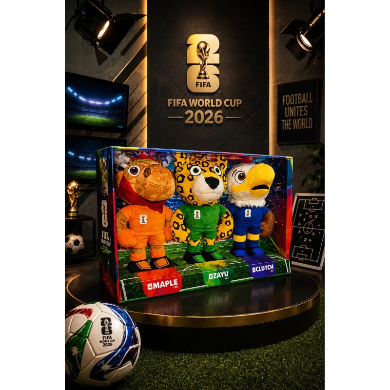 Kit de Peluches de las 3 Mascotas del Mundial | Colección Exclusiva