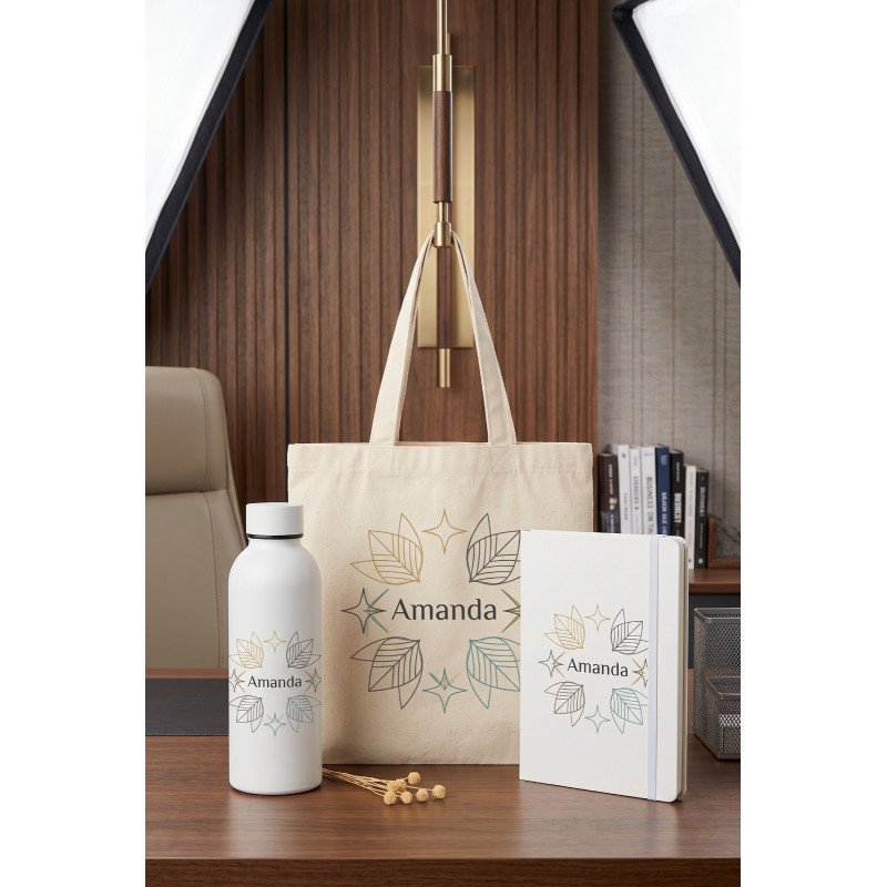 Set Ecológico Personalizado: Tote Bag, Botella y Libreta