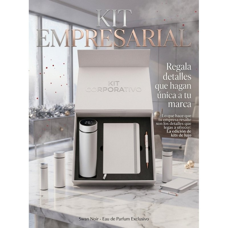 Kit con Termo Inteligente, Libreta y Bolígrafo