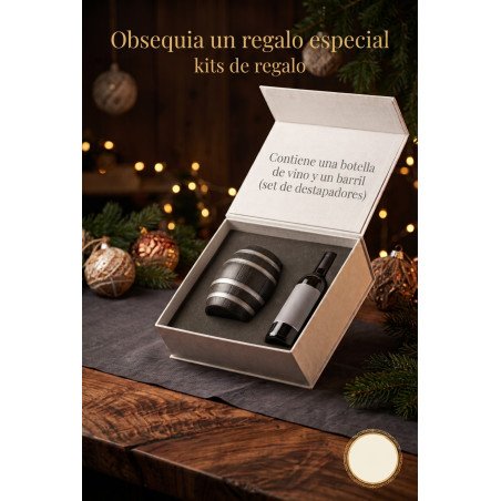 Kit de Vino Personalizado con Set de Accesorios Barril
