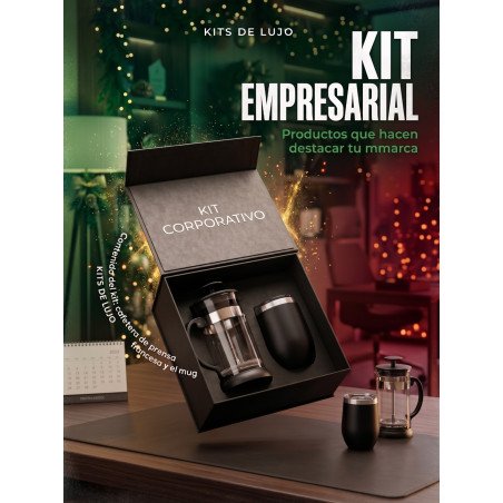 Kit de Café con Prensa Francesa y Mug Térmico