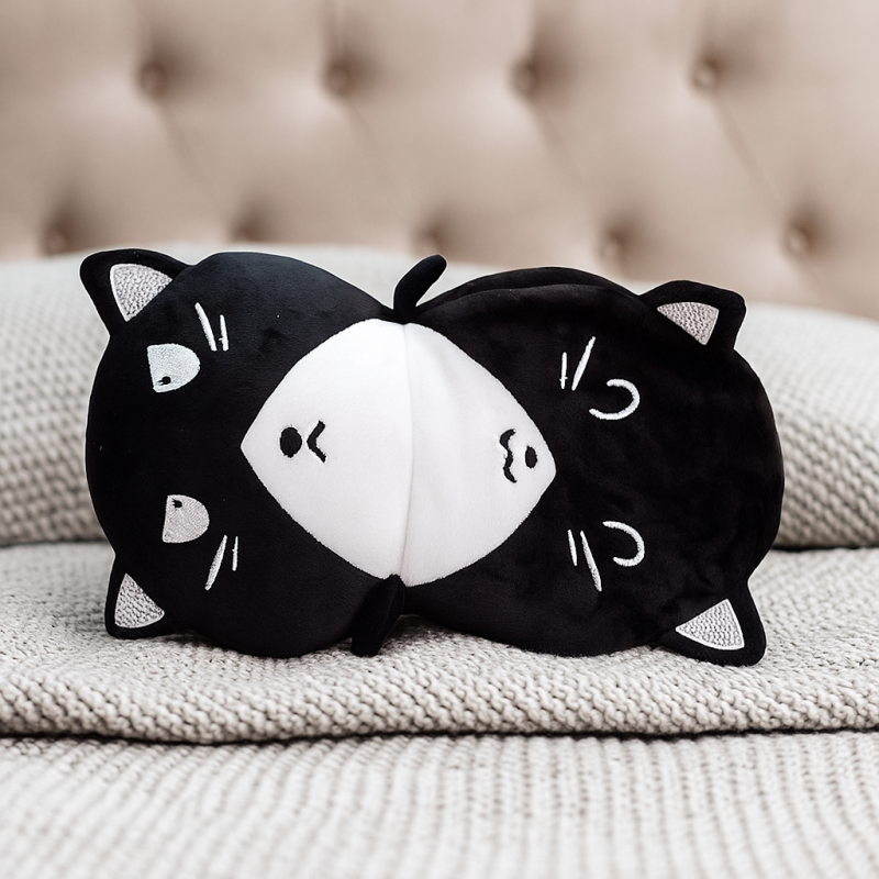 Peluche de Gato Reversible de Emociones 15 cm