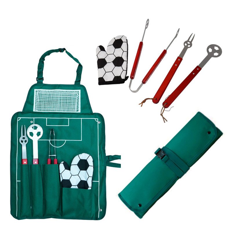 Set Parrillero Futbolista | Regalo Deportivo para Asados