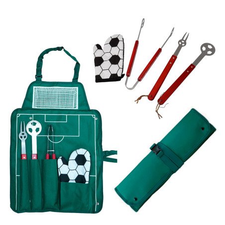 Set Parrillero Futbolista | Regalo Deportivo para Asados